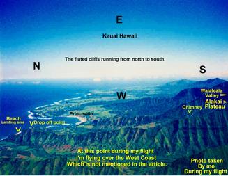 Birds of Paradise , article, George Ferris, Waialeale Valley, menehune tribe, alakai Swamp,hang Gliding, flying, soaring, flying articals, Hawaii,Kauai, Waimea Canyon,Gerry Charlibois