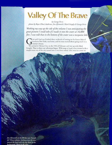 George Ferris, hang gliding, flying, soaring, USHPA, Mexico,Valle de Bravo, Ole Olson, EL Penon, Nevado de Toluca,Valley Of The Brave, Fly Mexico, Volcano